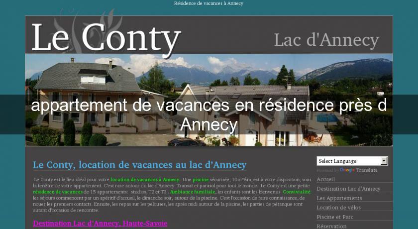 appartement de vacances en résidence près d'Annecy