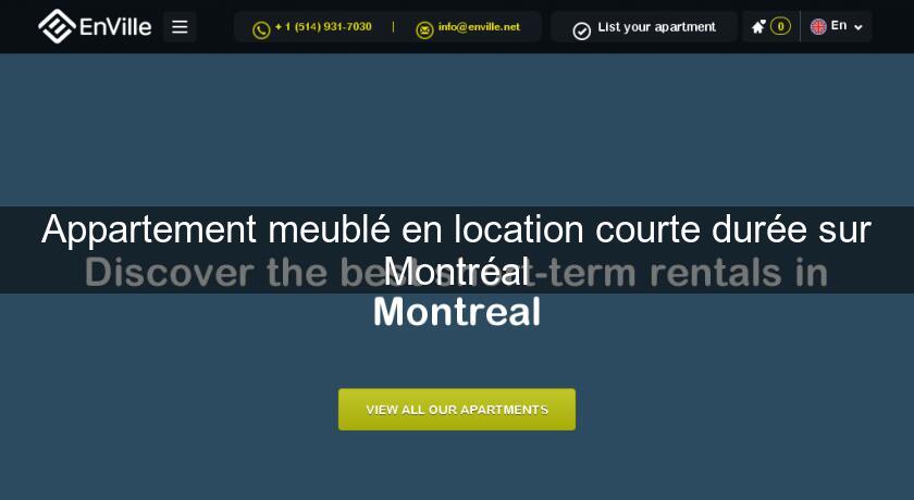 Appartement meublé en location courte durée sur Montréal