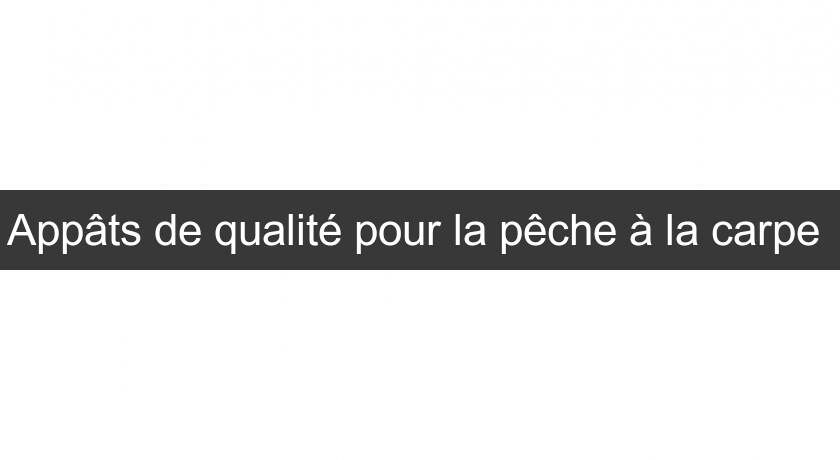 Appâts de qualité pour la pêche à la carpe Appâts de qualité pour la pêche à la carpe