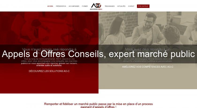 Appels d'Offres Conseils, expert marché public Appels d'Offres Conseils, expert marché public