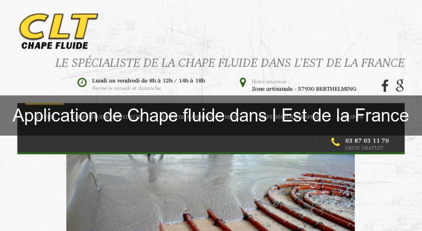 Application de Chape fluide dans l'Est de la France