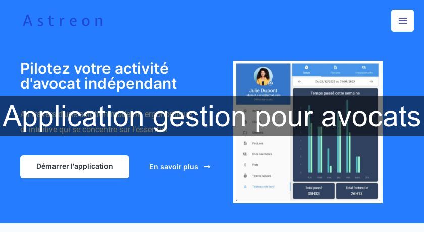 Application gestion pour avocats