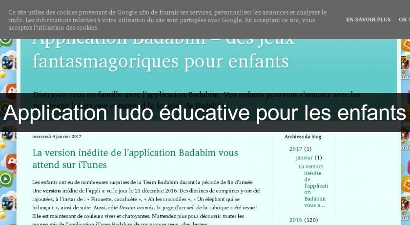 Application ludo éducative pour les enfants Application ludo éducative pour les enfants