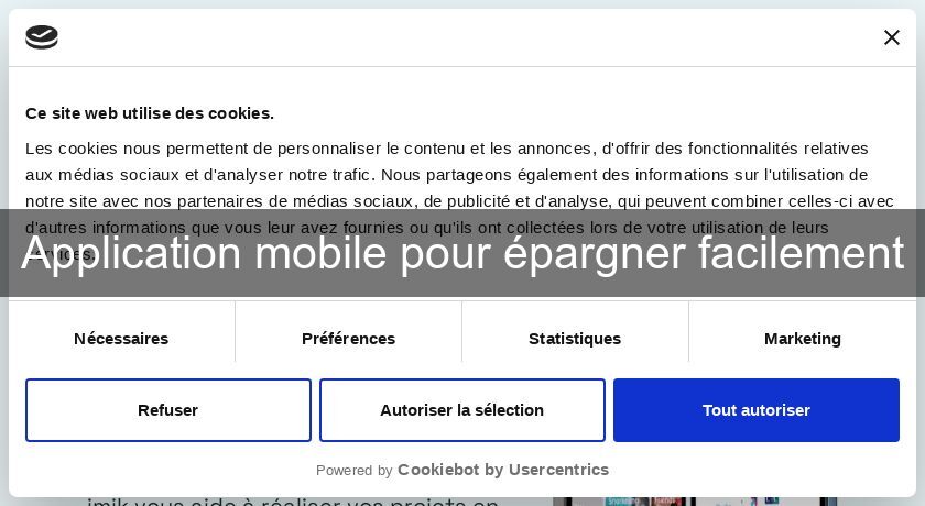 Application mobile pour épargner facilement