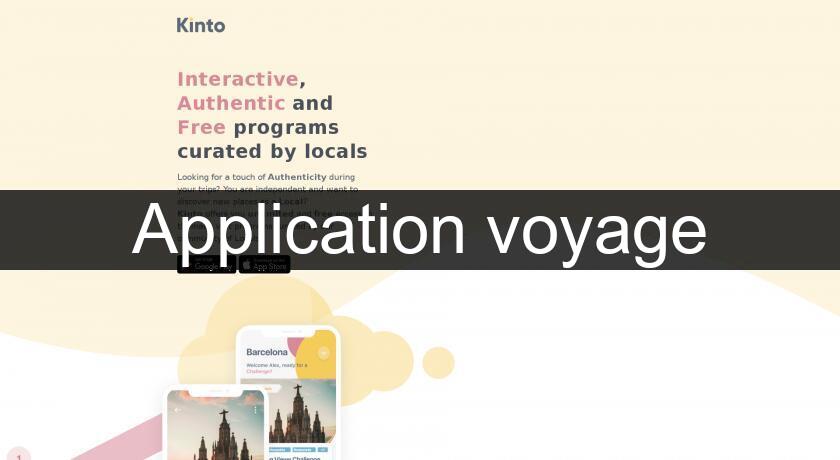 Application voyage