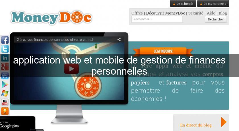 application web et mobile de gestion de finances personnelles