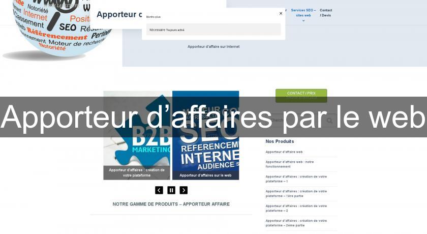 Apporteur d’affaires par le web