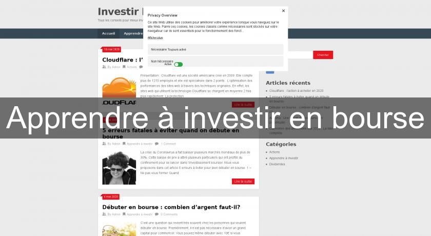 Apprendre à investir en bourse Apprendre à investir en bourse