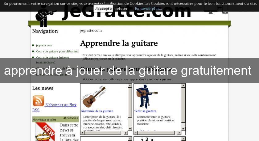 apprendre à jouer de la guitare gratuitement 