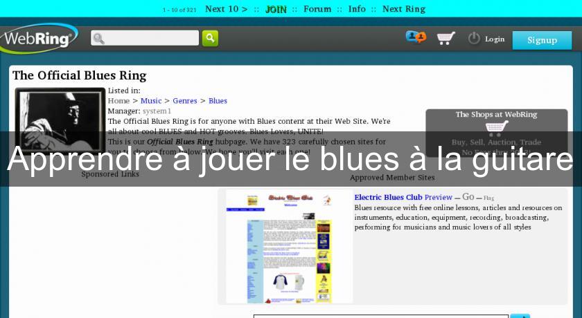 Apprendre à jouer le blues à la guitare Apprendre à jouer le blues à la guitare