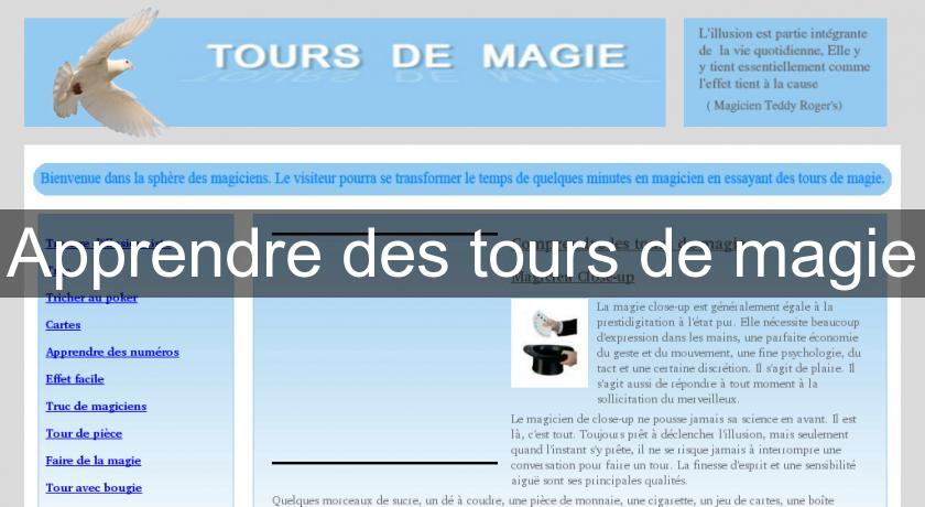 Apprendre des tours de magie Apprendre des tours de magie