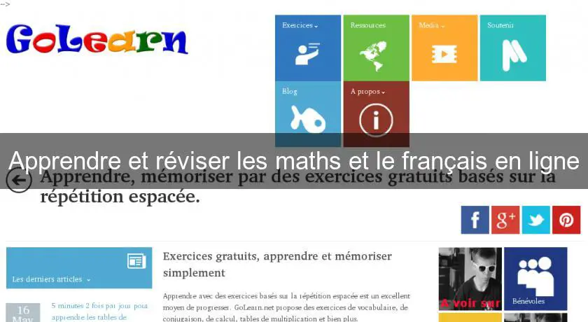 Apprendre et réviser les maths et le français en ligne