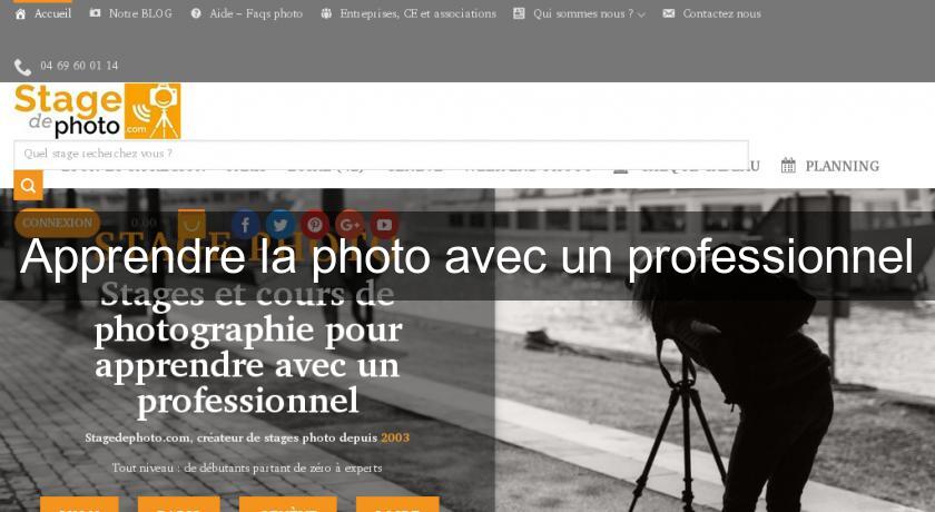 Apprendre la photo avec un professionnel