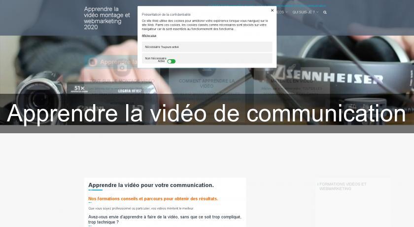 Apprendre la vidéo de communication