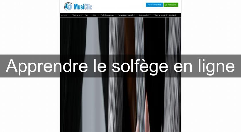 Apprendre le solfège en ligne