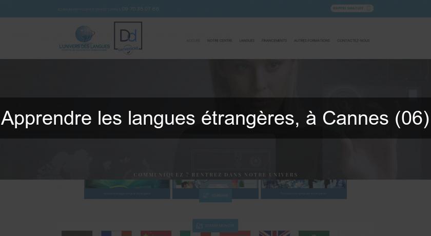 Apprendre les langues étrangères, à Cannes (06)