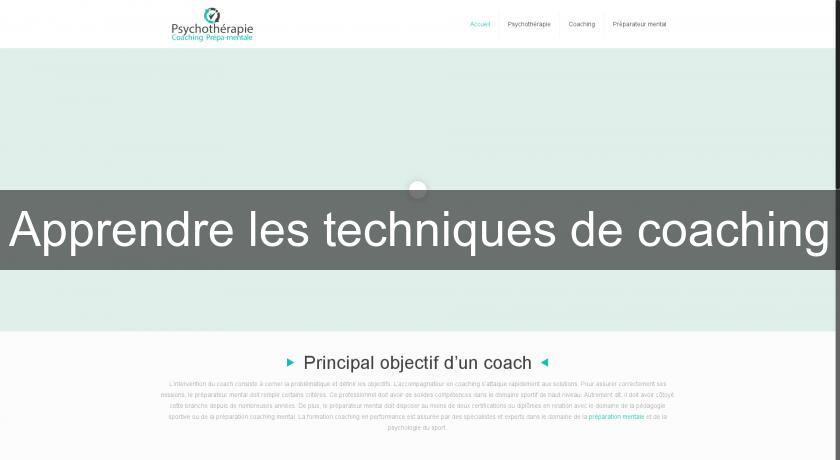 Apprendre les techniques de coaching Apprendre les techniques de coaching