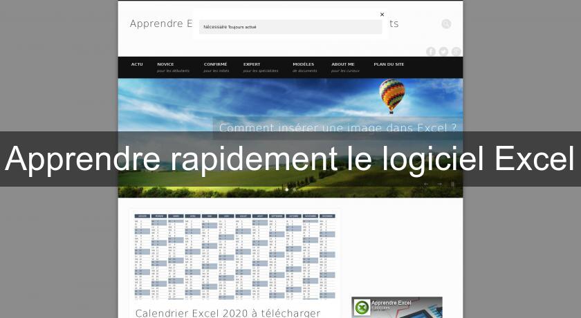 Apprendre rapidement le logiciel Excel