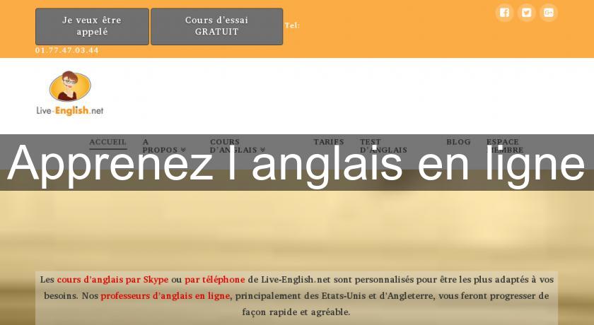 Apprenez l'anglais en ligne