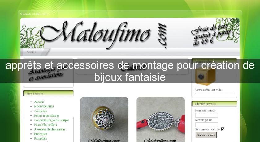 apprêts et accessoires de montage pour création de bijoux fantaisie