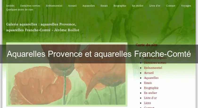 Aquarelles Provence et aquarelles Franche-Comté