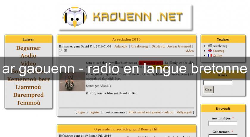 ar gaouenn - radio en langue bretonne ar gaouenn - radio en langue bretonne