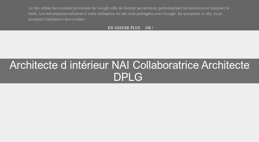 Architecte d'intérieur NAI Collaboratrice Architecte DPLG Architecte d'intérieur NAI Collaboratrice Architecte DPLG