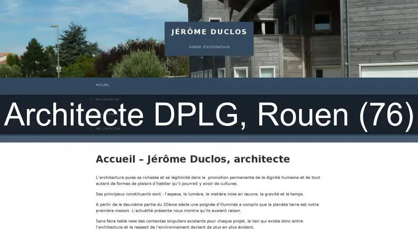 Architecte DPLG, Rouen (76)