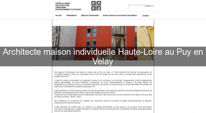 Architecte maison individuelle Haute-Loire au Puy en Velay Architecte maison individuelle Haute-Loire au Puy en Velay