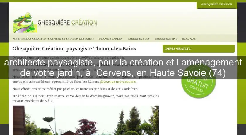 architecte paysagiste, pour la création et l'aménagement de votre jardin, à  Cervens, en Haute Savoie (74)