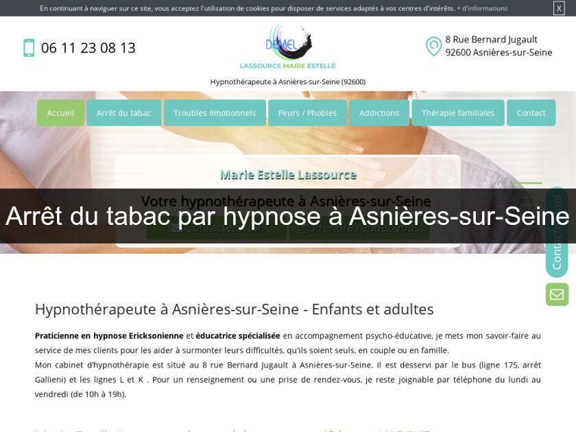 Arrêt du tabac par hypnose à Asnières-sur-Seine Arrêt du tabac par hypnose à Asnières-sur-Seine