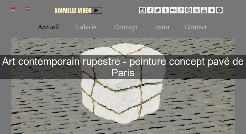 Art contemporain rupestre - peinture concept pavé de Paris