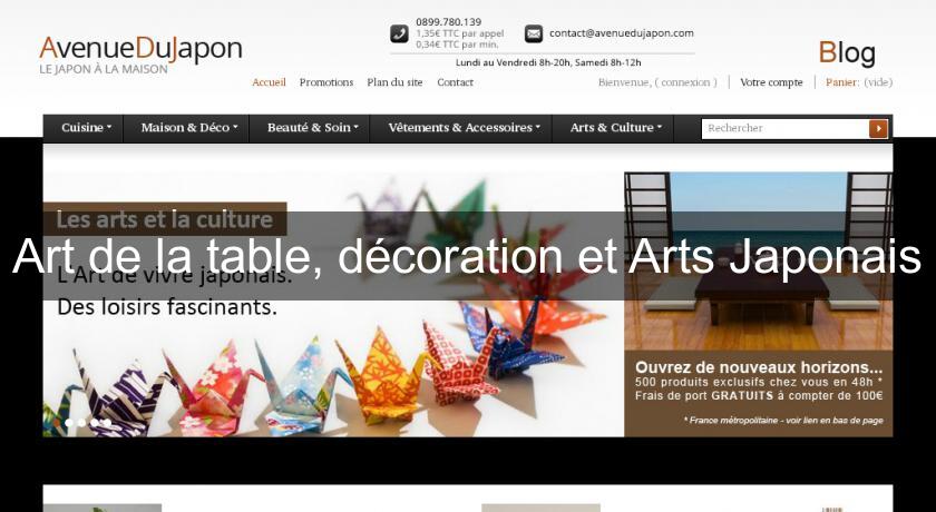 Art de la table, décoration et Arts Japonais