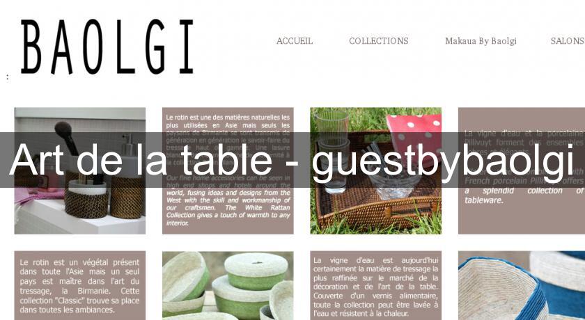 Art de la table - guestbybaolgi