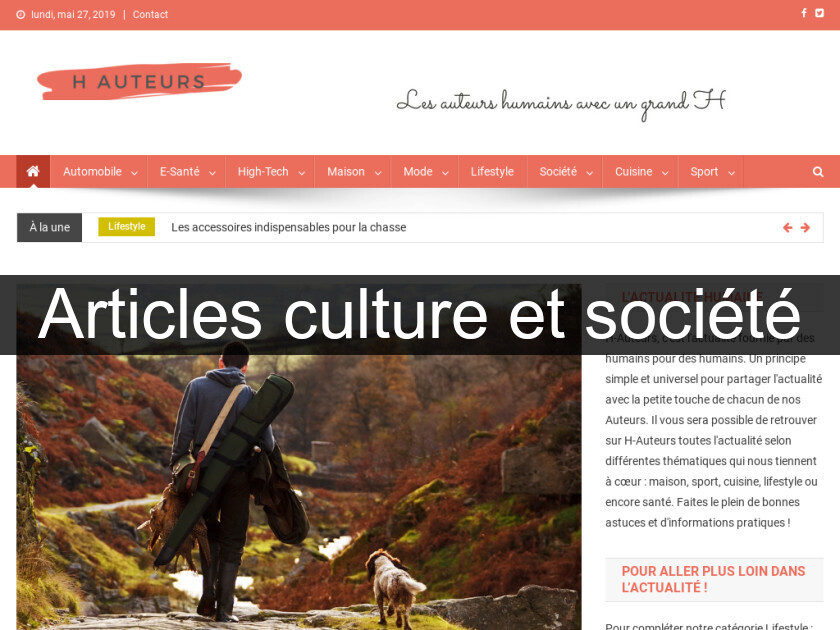 Articles culture et société Articles culture et société