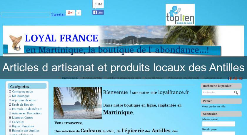 Articles d'artisanat et produits locaux des Antilles