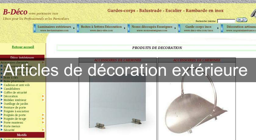 Articles de décoration extérieure 