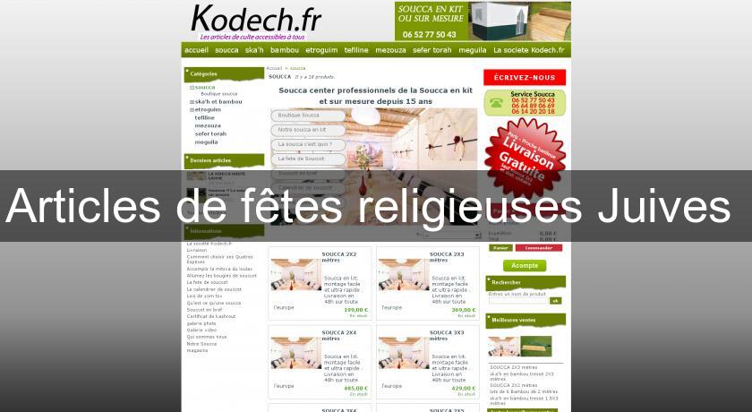 Articles de fêtes religieuses Juives 