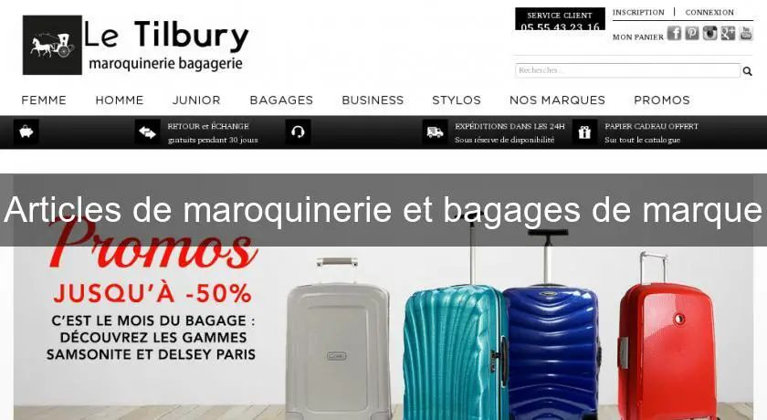 Articles de maroquinerie et bagages de marque
