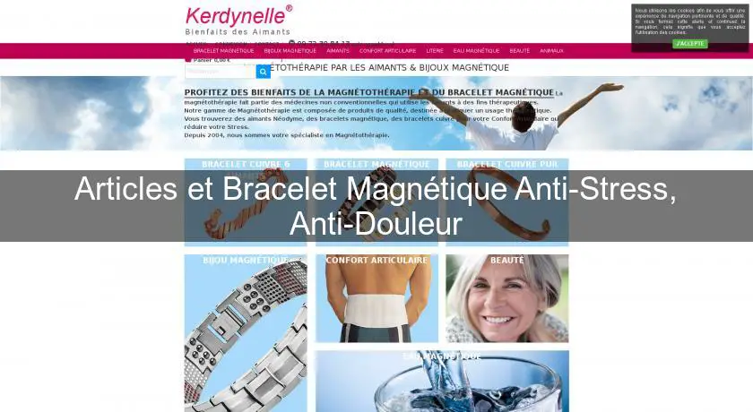 Articles et Bracelet Magnétique Anti-Stress, Anti-Douleur