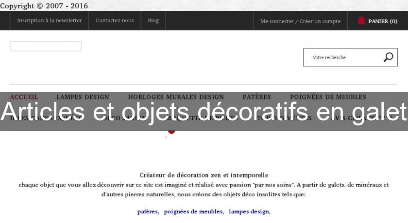 Articles et objets décoratifs en galet