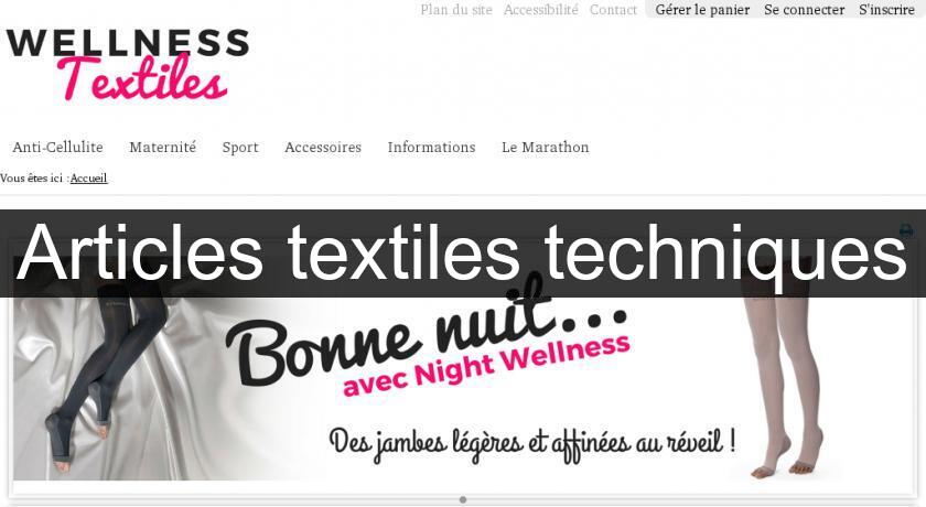 Articles textiles techniques Articles textiles techniques