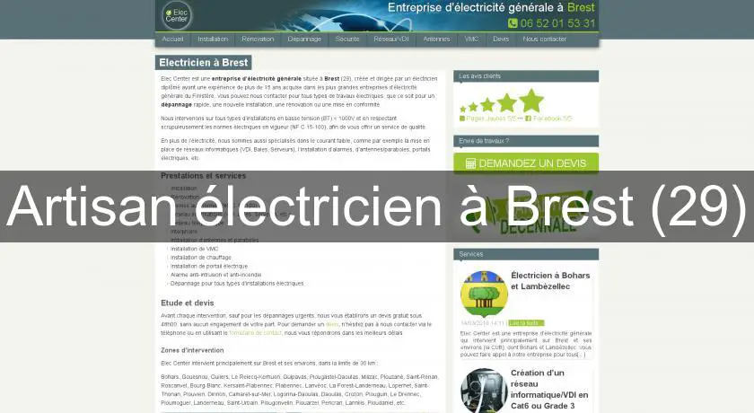 Artisan électricien à Brest (29)