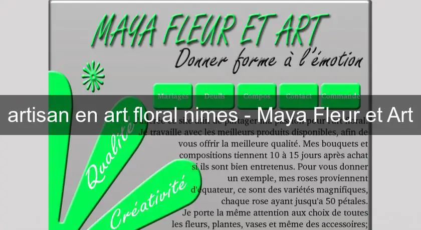 artisan en art floral nimes - Maya Fleur et Art