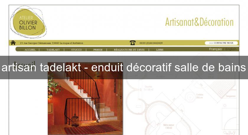 artisan tadelakt - enduit décoratif salle de bains