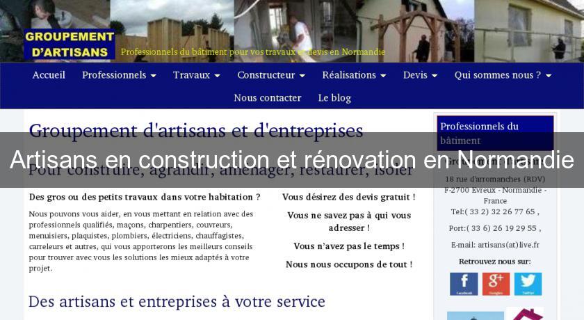Artisans en construction et rénovation en Normandie Artisans en construction et rénovation en Normandie