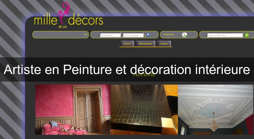 Artiste en Peinture et décoration intérieure Artiste en Peinture et décoration intérieure