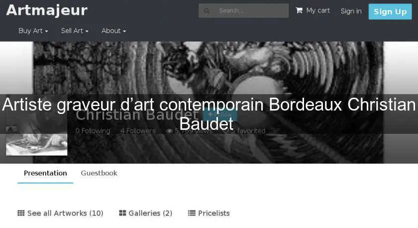 Artiste graveur d’art contemporain Bordeaux Christian Baudet 