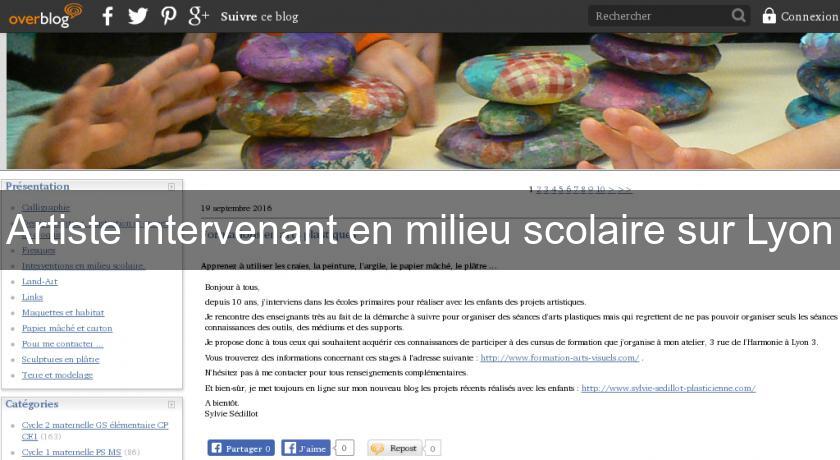 Artiste intervenant en milieu scolaire sur Lyon