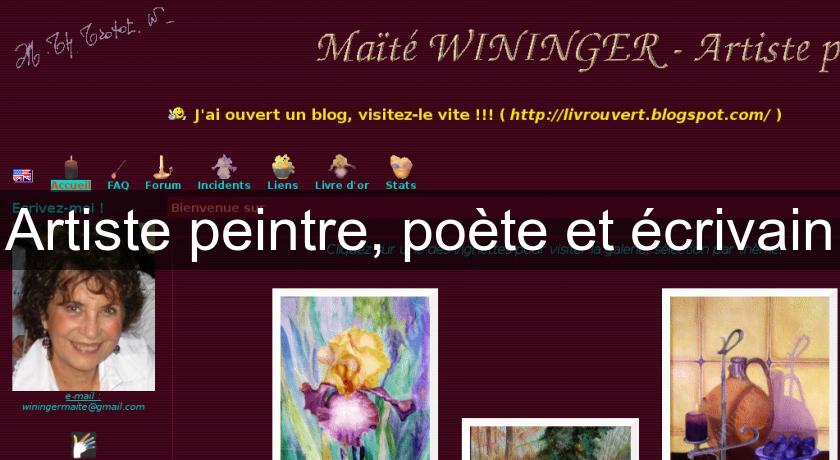 Artiste peintre, poète et écrivain Artiste peintre, poète et écrivain